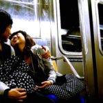 Couple on train